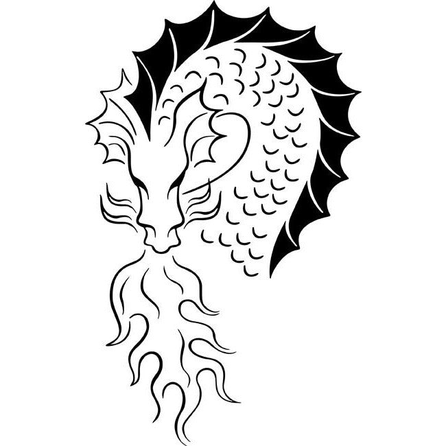 Japanese Dragon Tattoo.Outline Japanese Dragon Design Tattoo for Arm Stock  Vector - Illustration of japan, abstract: 112013890