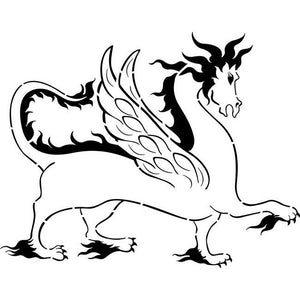 Winged Dragon Stencil