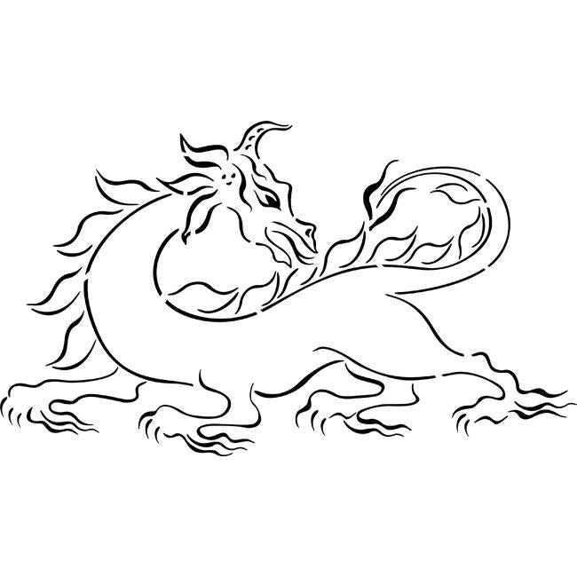 Horned Dragon Stencil