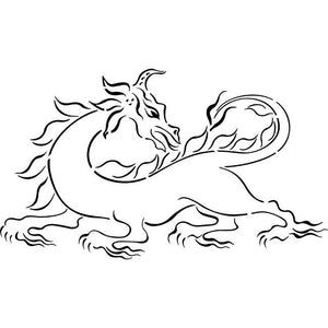 Horned Dragon Stencil