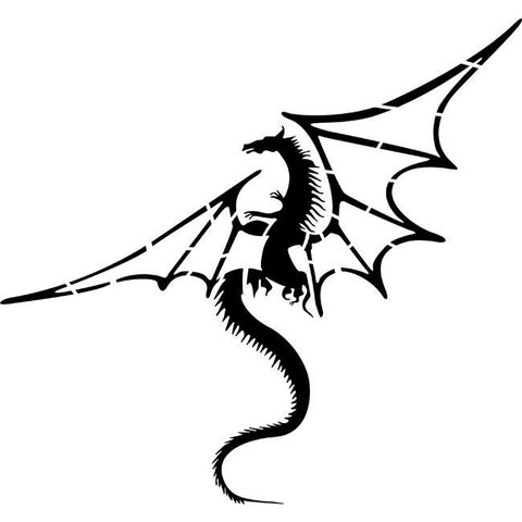 Medieval Dragon Stencil