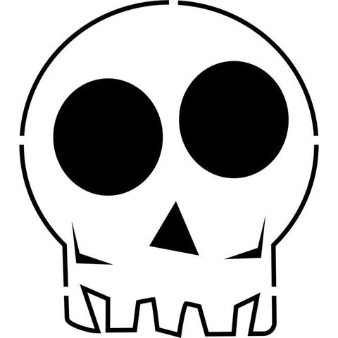 Jawless Skull Stencil