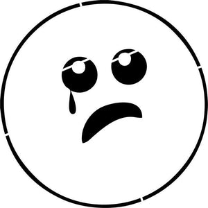 Sad Smiley Face Stencil
