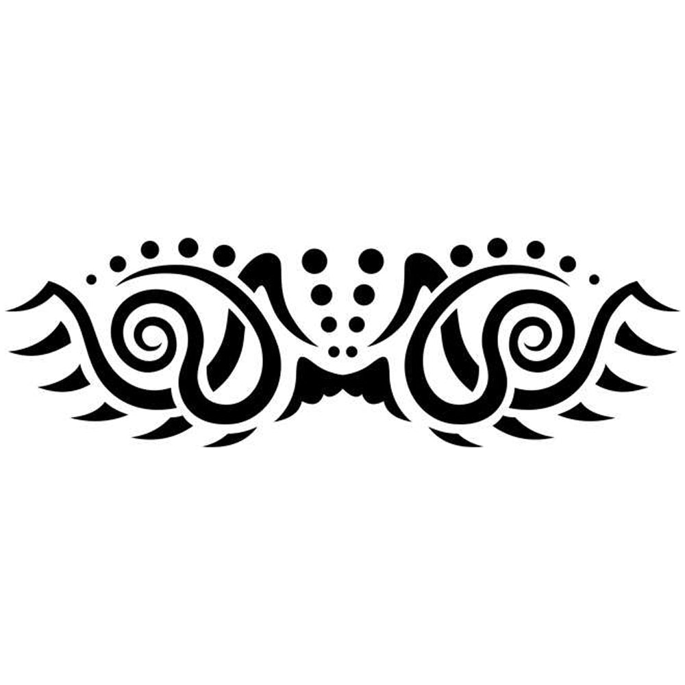 Swirl Tribal Tattoo Stencil