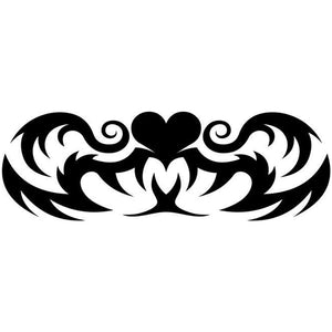 Hearts Tribal Tattoo Stencil