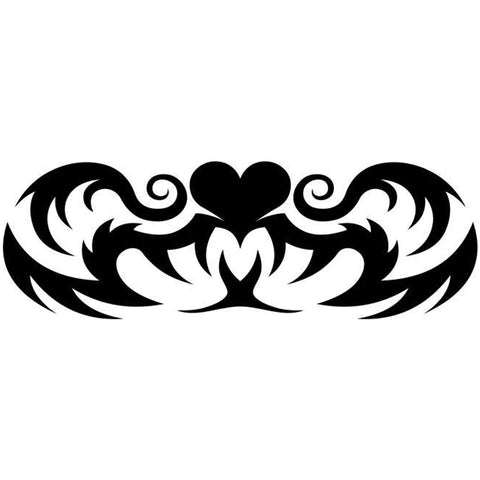 Hearts Tribal Tattoo Stencil