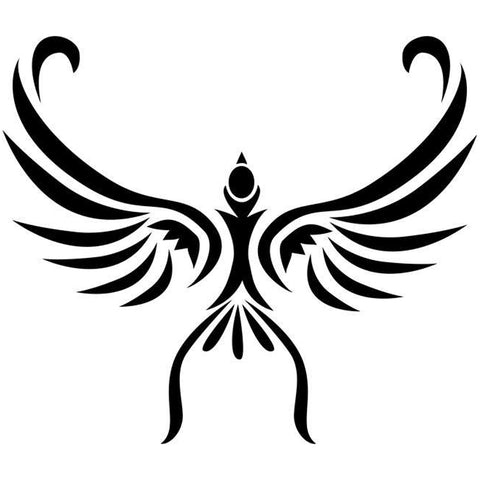 Soaring Bird Tribal Tattoo Stencil