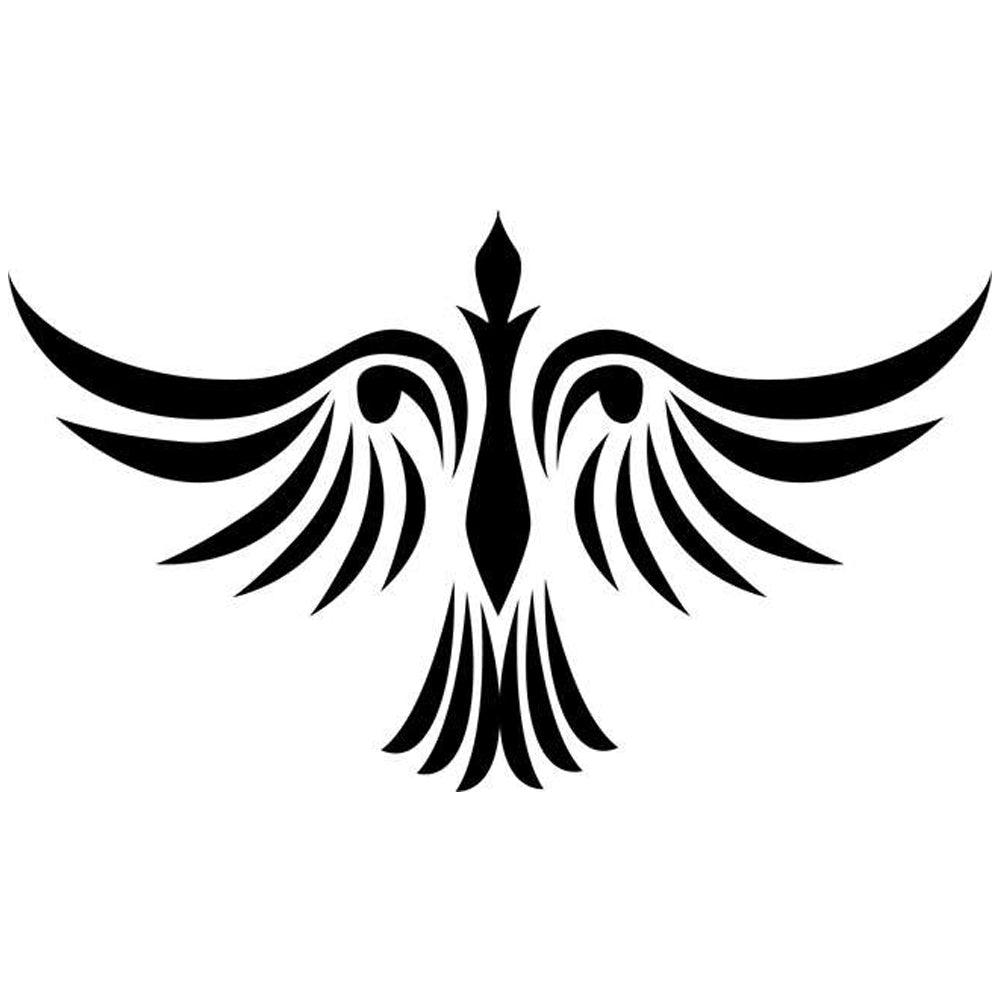 Firebird Tribal Tattoo Stencil