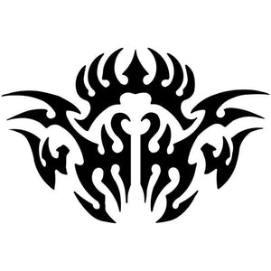 Crowned Tribal Tattoo Stencil