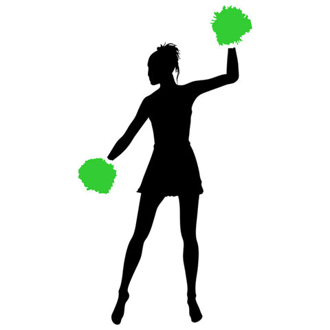Cheerleader Silhouette 04 Stencil