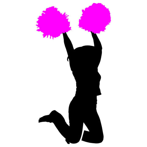 Cheerleader Silhouette 03 Stencil by Crafty Stencil