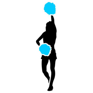Cheerleader Silhouette 05 Stencil by Crafty Stencil