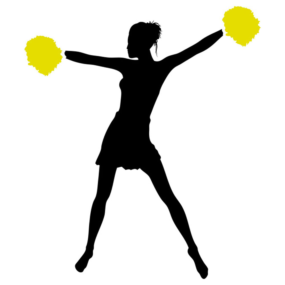 Cheerleader Silhouette 06 Stencil by Crafty Stencil