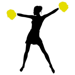 Cheerleader Silhouette 06 Stencil by Crafty Stencil