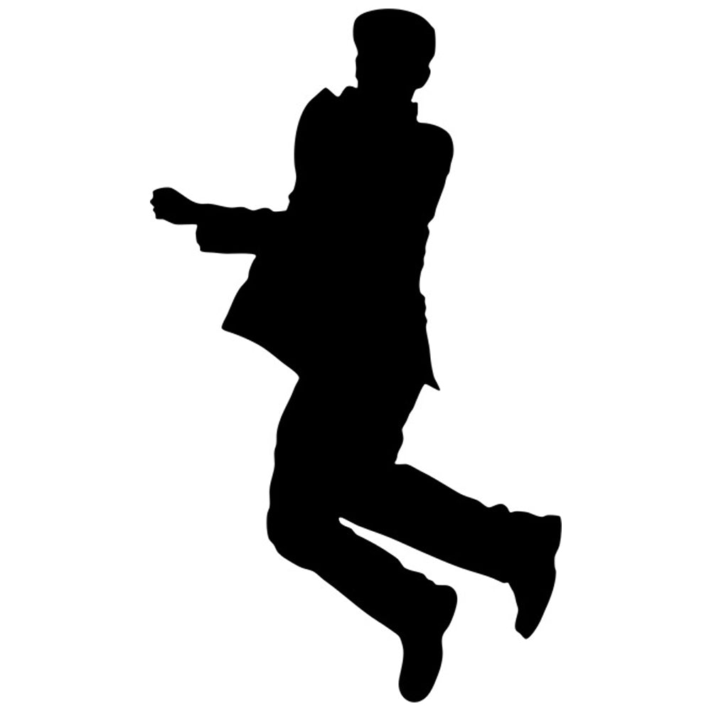 Jumping Silhouette 01 Stencil by Crafty Stencil