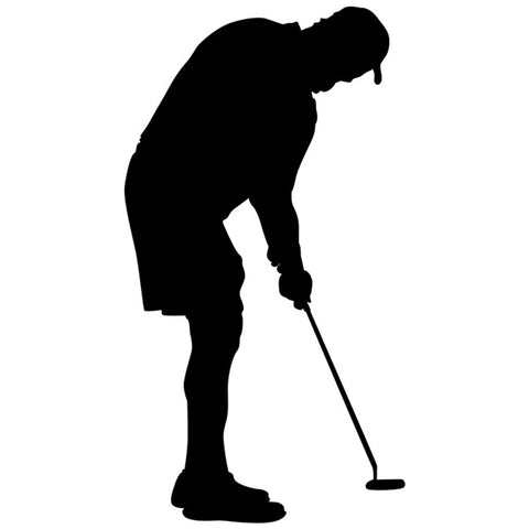 Golfing Silhouette 01 Stencil by Crafty Stencil