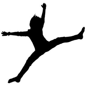 Jumping Silhouette 03 Stencil by Crafty Stencil