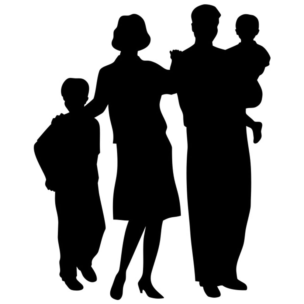 Family Silhouette Stencil by Crafty Stencil