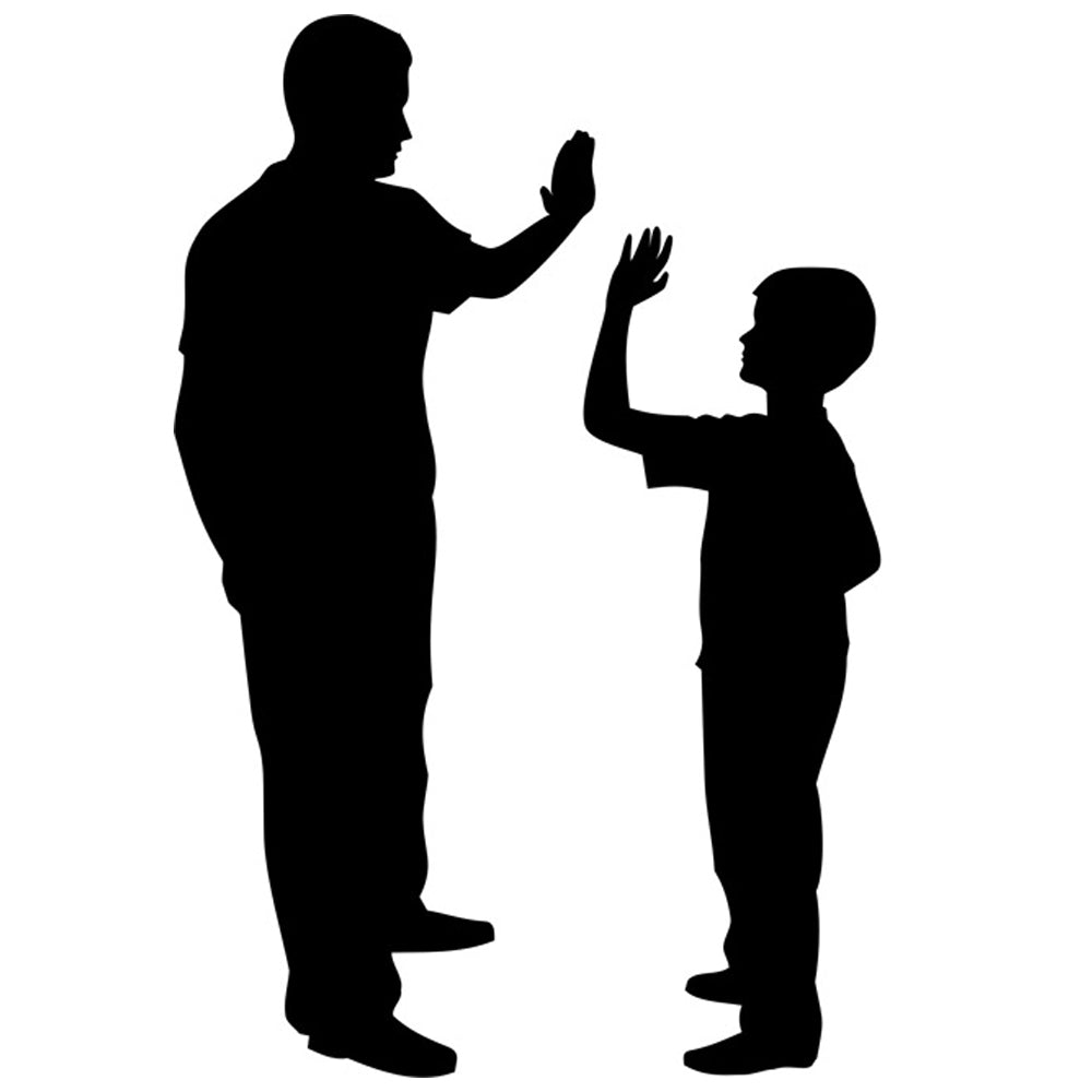 Father and Son Silhouette Stencil by Crafty Stencil