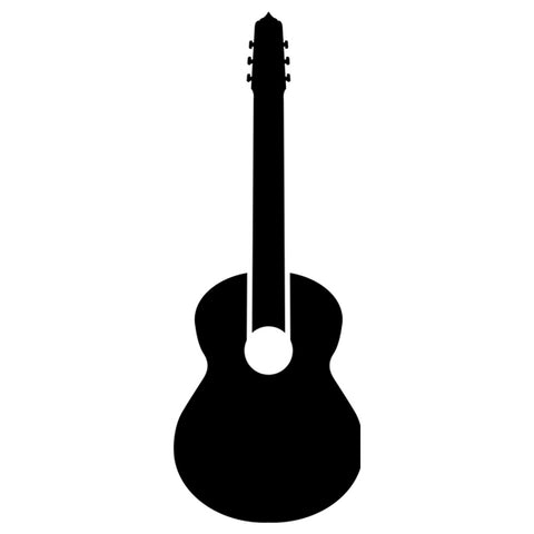 Acoustic Guitar Silhouette Stencil