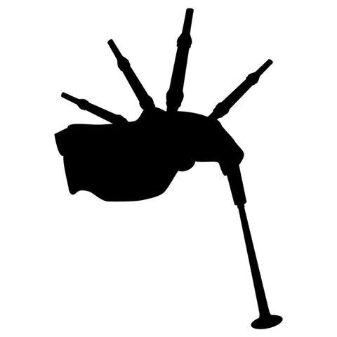 Bagpipe Silhouette Stencil