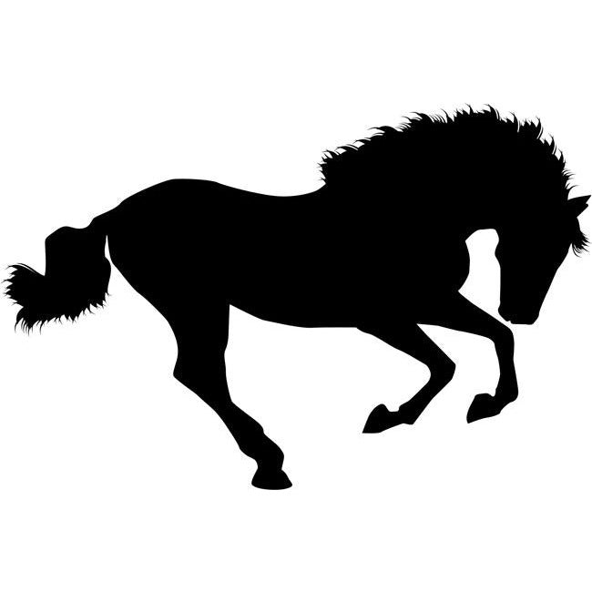 Excited Horse Stencil
