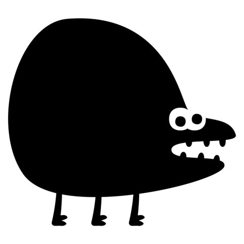 Bubble Back Monster Stencil