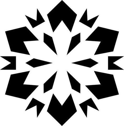 Geometric Snowflake Craft Stencil