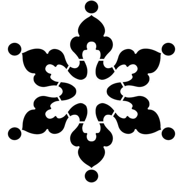 Branched Snowflake Craft Stencil
