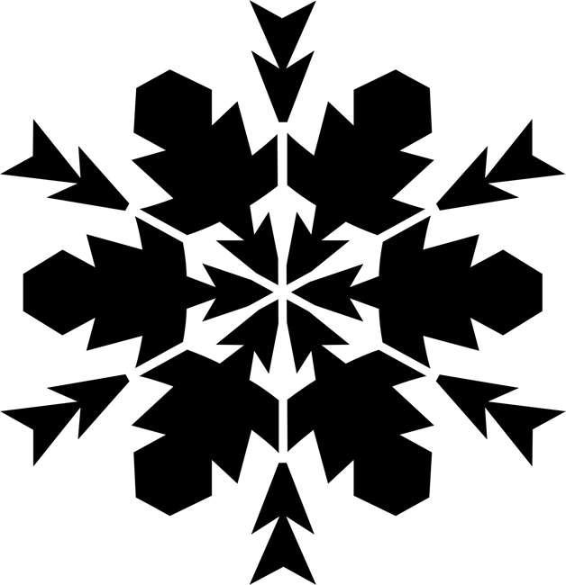 Twelve Point Snowflake Craft Stencil