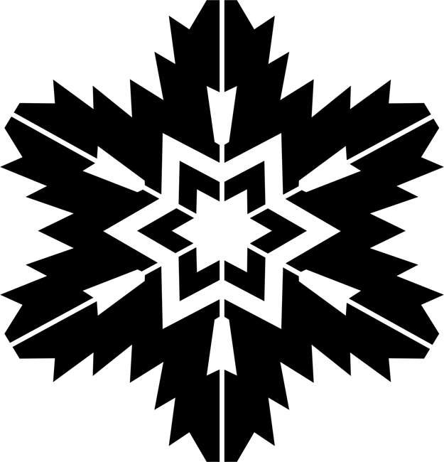 Jagged Snowflake Craft Stencil