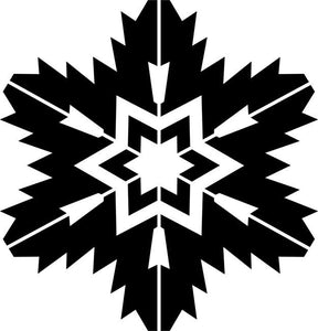 Jagged Snowflake Craft Stencil