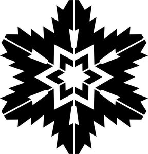 Jagged Snowflake Craft Stencil
