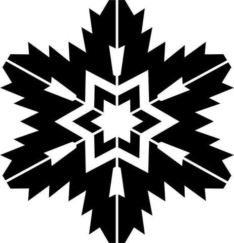 Jagged Snowflake Craft Stencil