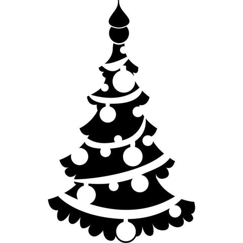 Christmas Tree Stencil 02