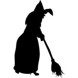 Broomstick Witch Stencil
