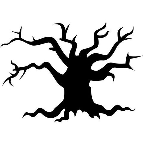 Scary Tree Stencil