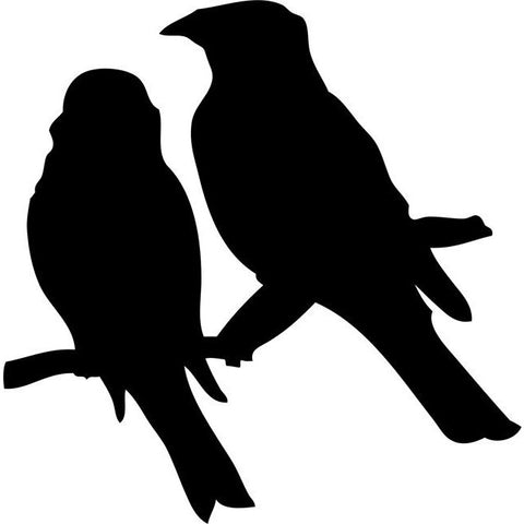 Lovebirds Bird Stencil