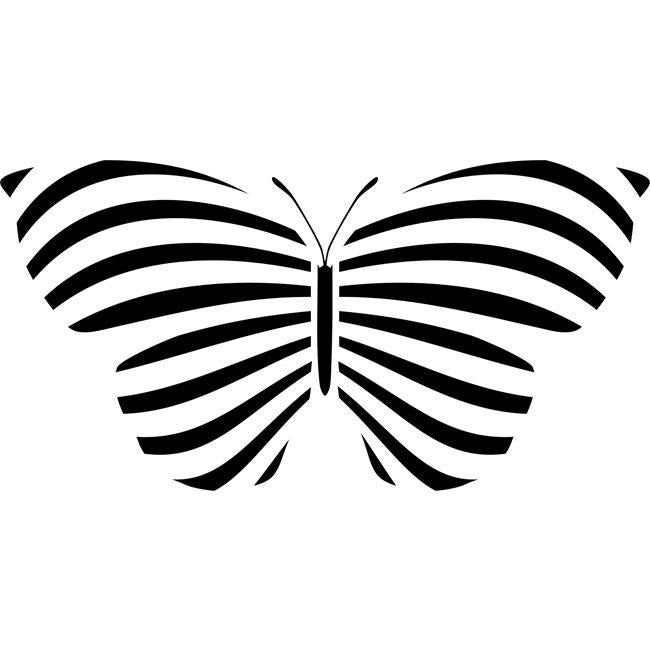 Striped Butterfly Stencil