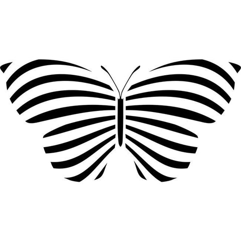 Striped Butterfly Stencil