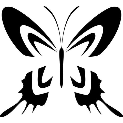 Two-Tone Swallowtail Butterfly Stencil