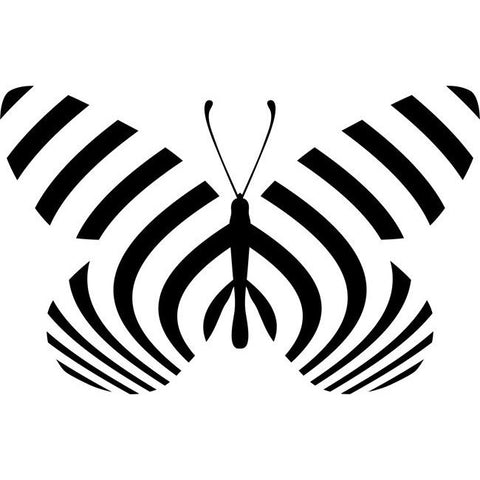 Zebra Longwing Butterfly Stencil