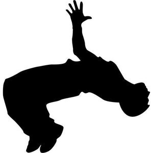 Back Bend Break Dance Silhouette Stencil