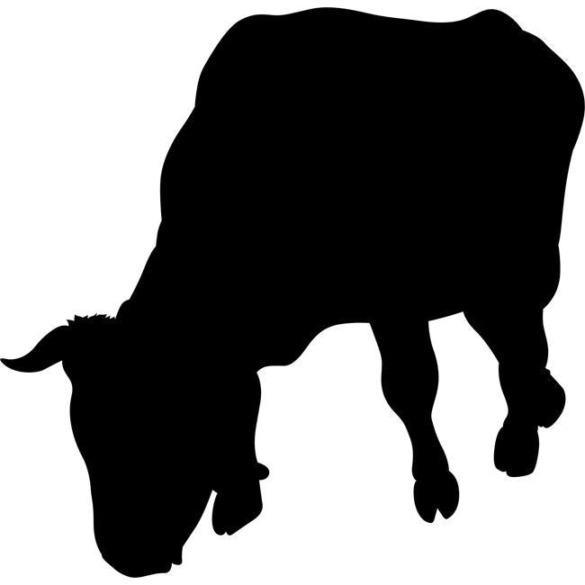 Grazing Cow Stencil 02