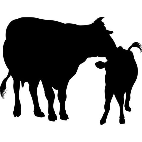 Mother and Calf Stencil
