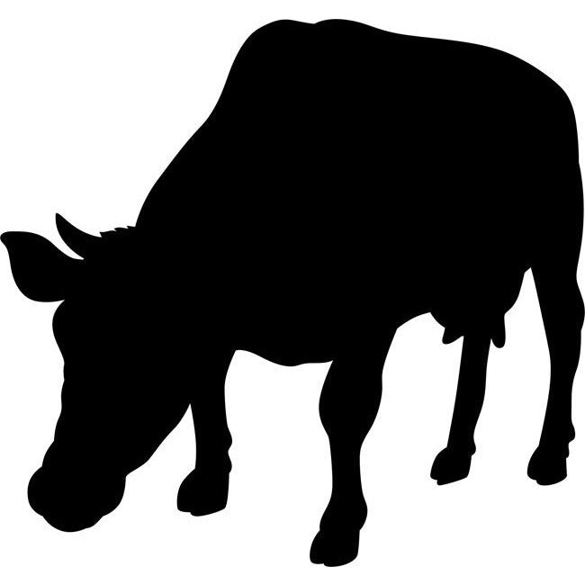 Grazing Cow Stencil 03