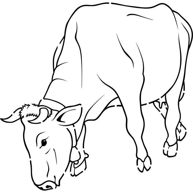 Grazing Bull Stencil
