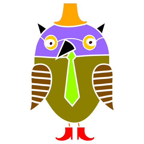 Mr. Professor Owl Stencil