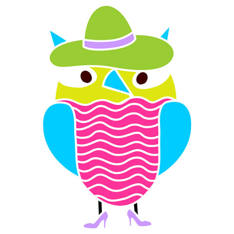 Miss Adventure Owl Stencil