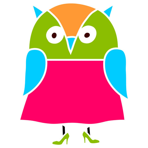 Pretty Pink Owl Stencil